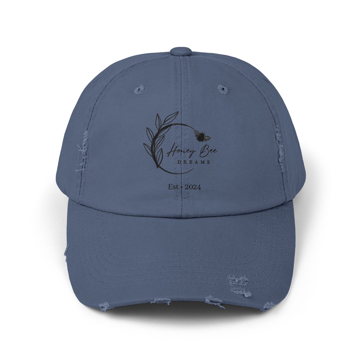 Distressed Cap - Honey Bee Dreams Logo Unisex