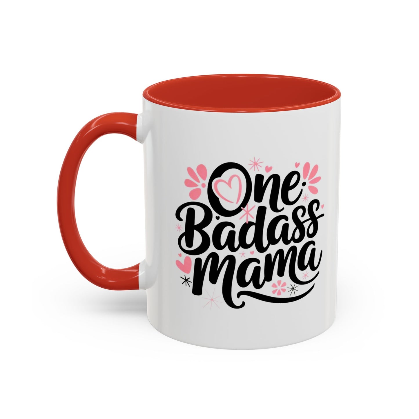 Mug - One Badass Mama Accent Coffee Mug - Perfect Gift for Moms