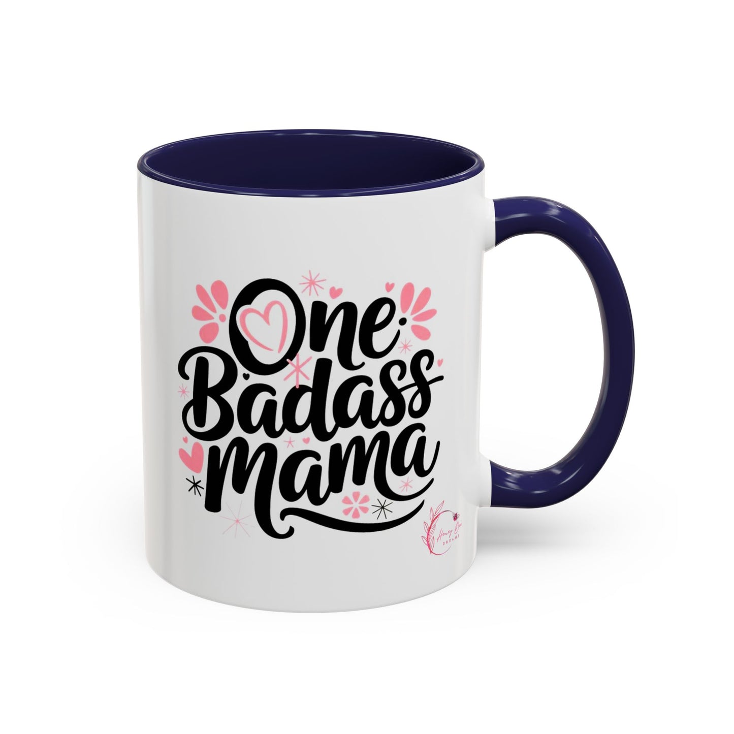 Mug - One Badass Mama Accent Coffee Mug - Perfect Gift for Moms