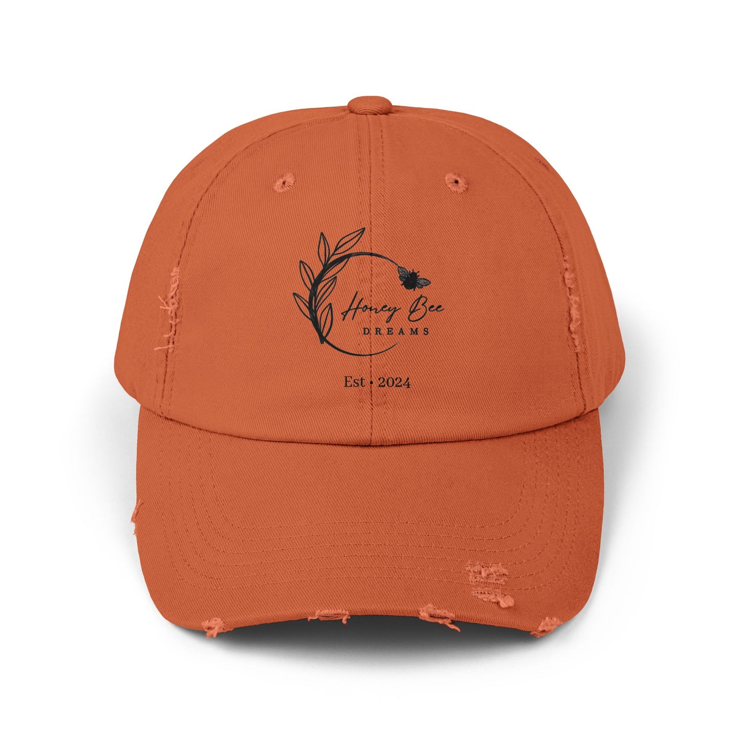 Distressed Cap - Honey Bee Dreams Logo Unisex