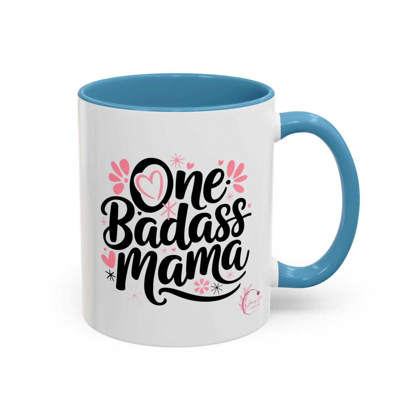 Mug - One Badass Mama Accent Coffee Mug - Perfect Gift for Moms