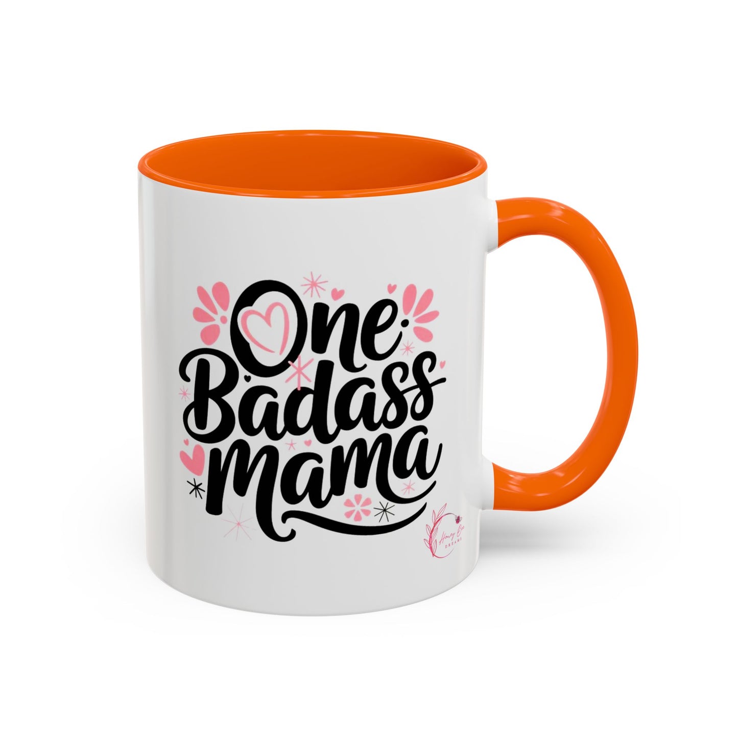 Mug - One Badass Mama Accent Coffee Mug - Perfect Gift for Moms