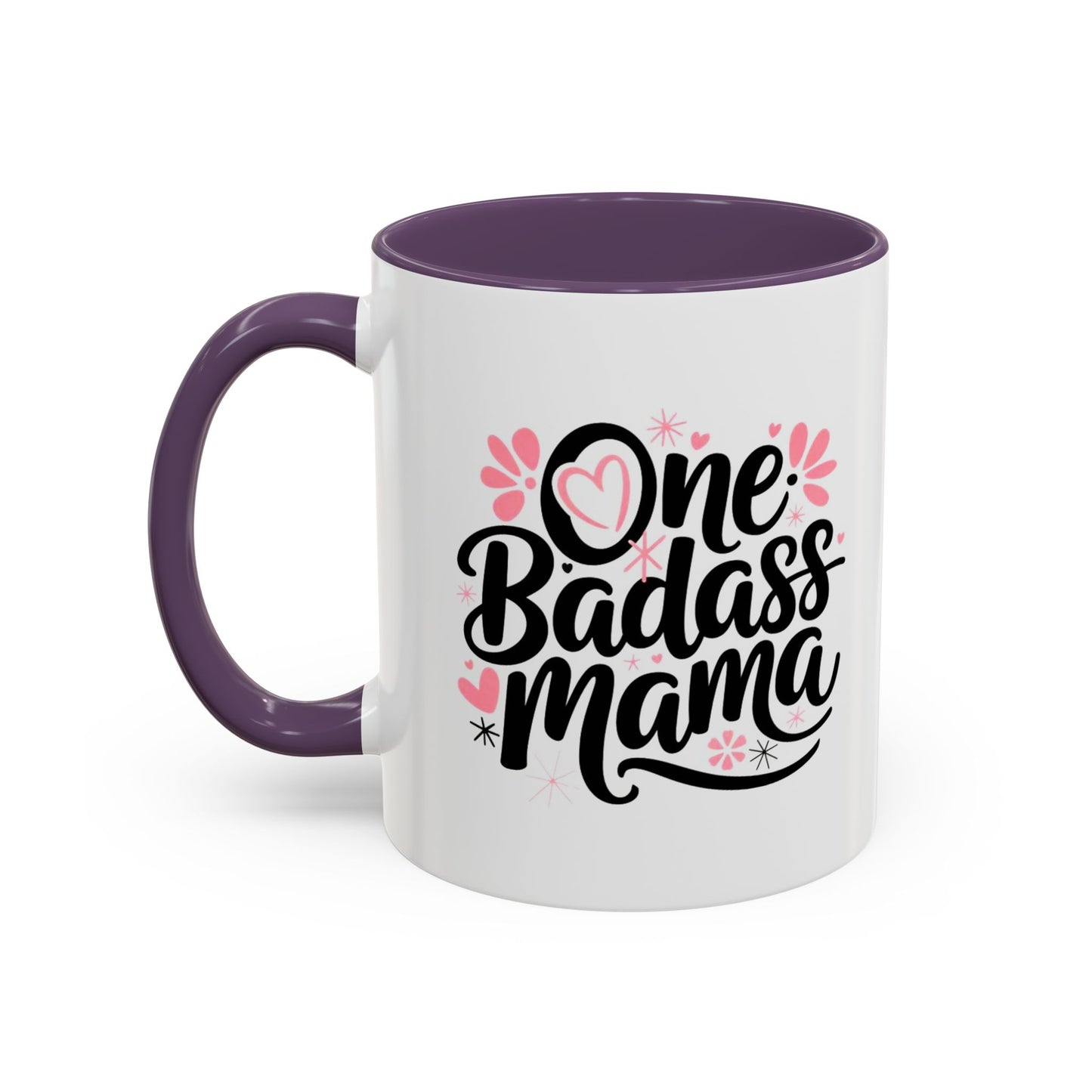 Mug - One Badass Mama Accent Coffee Mug - Perfect Gift for Moms