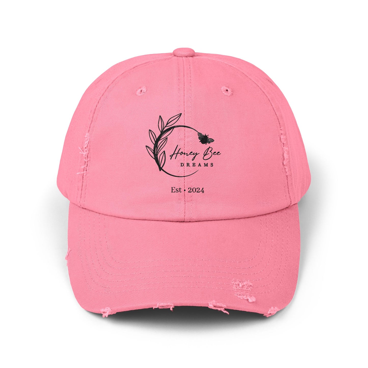 Distressed Cap - Honey Bee Dreams Logo Unisex