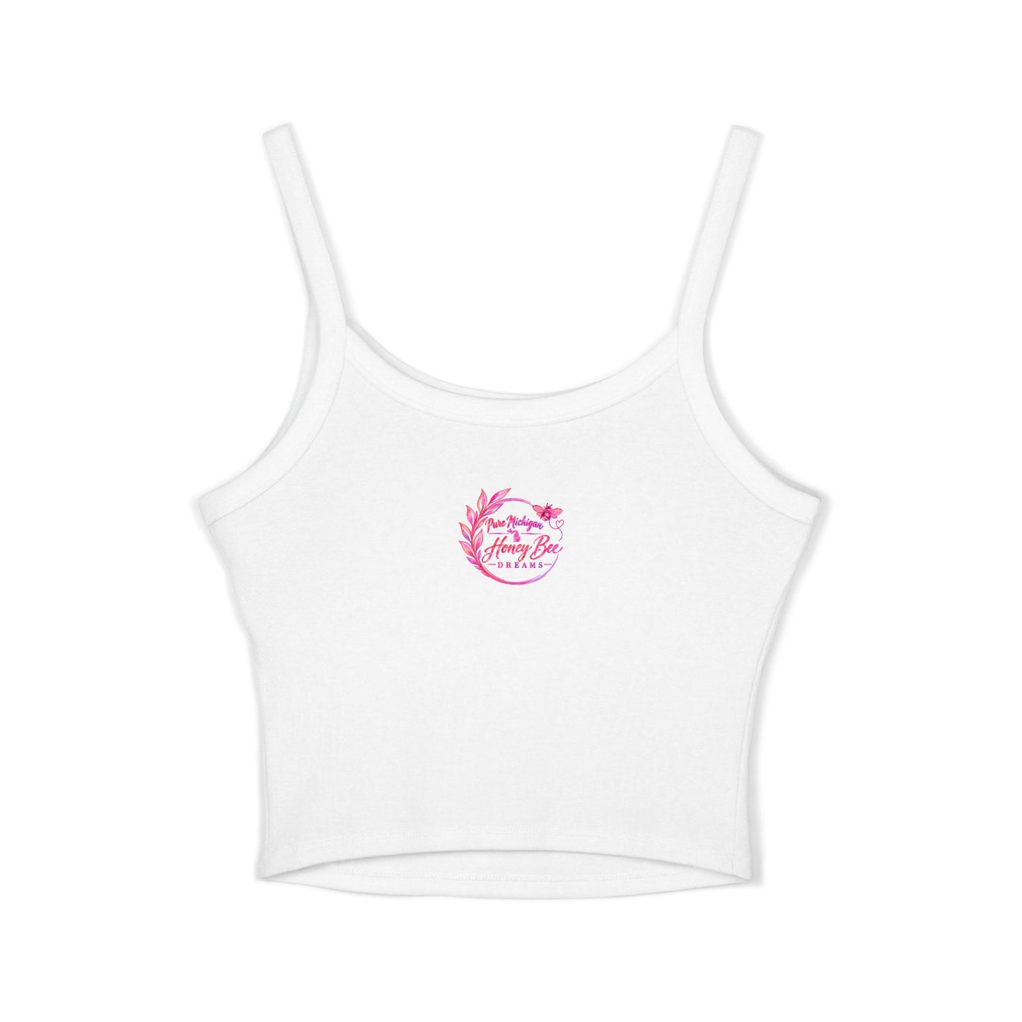 Women's Michigan Watercolor Tank Top — Pink Watercolor State Crop