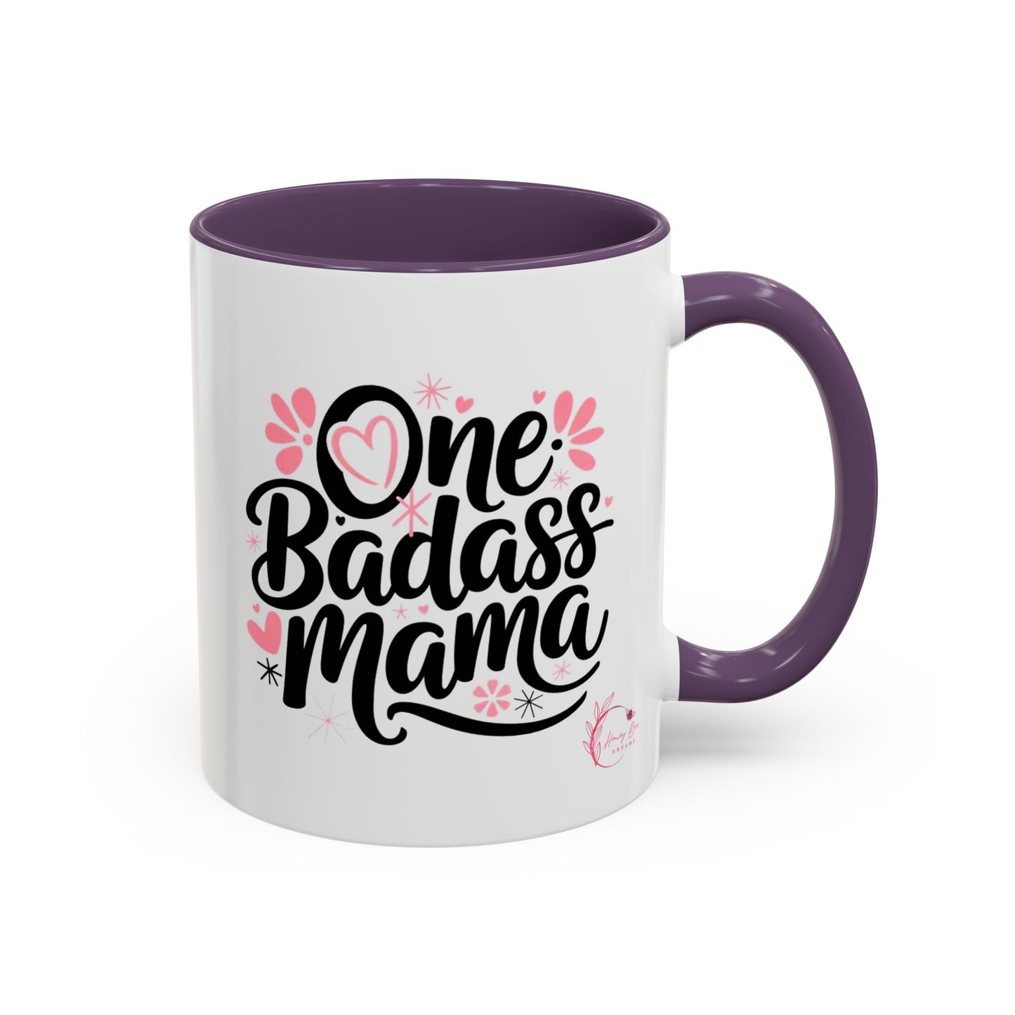 Mug - One Badass Mama Accent Coffee Mug - Perfect Gift for Moms