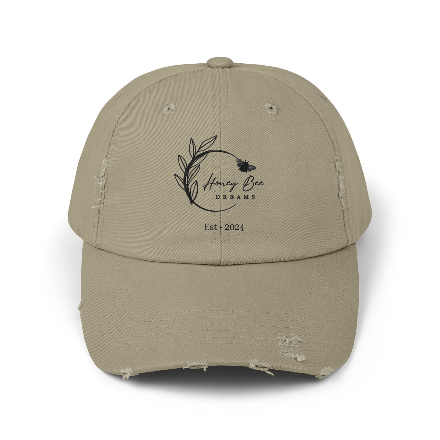 Distressed Cap - Honey Bee Dreams Logo Unisex