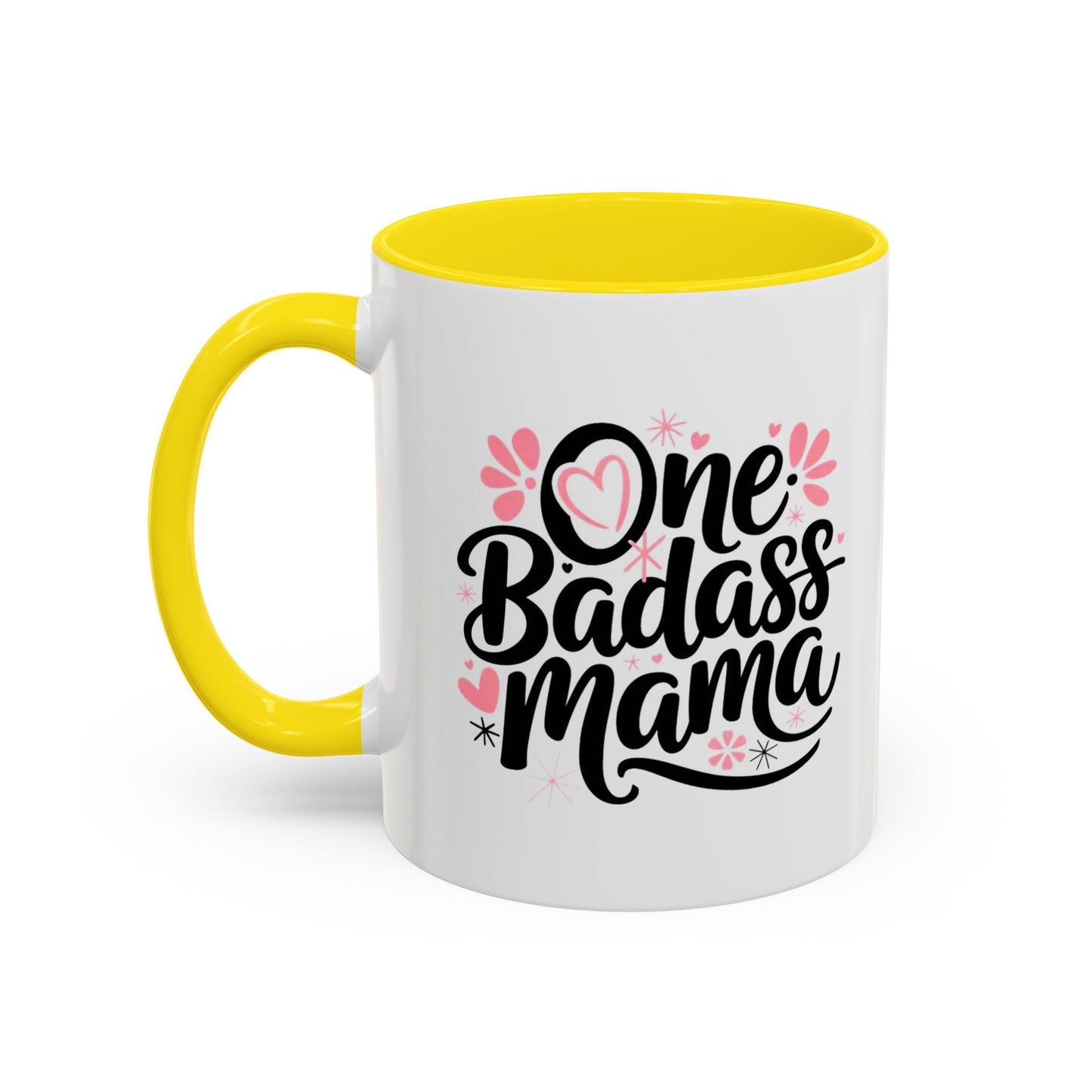 Mug - One Badass Mama Accent Coffee Mug - Perfect Gift for Moms