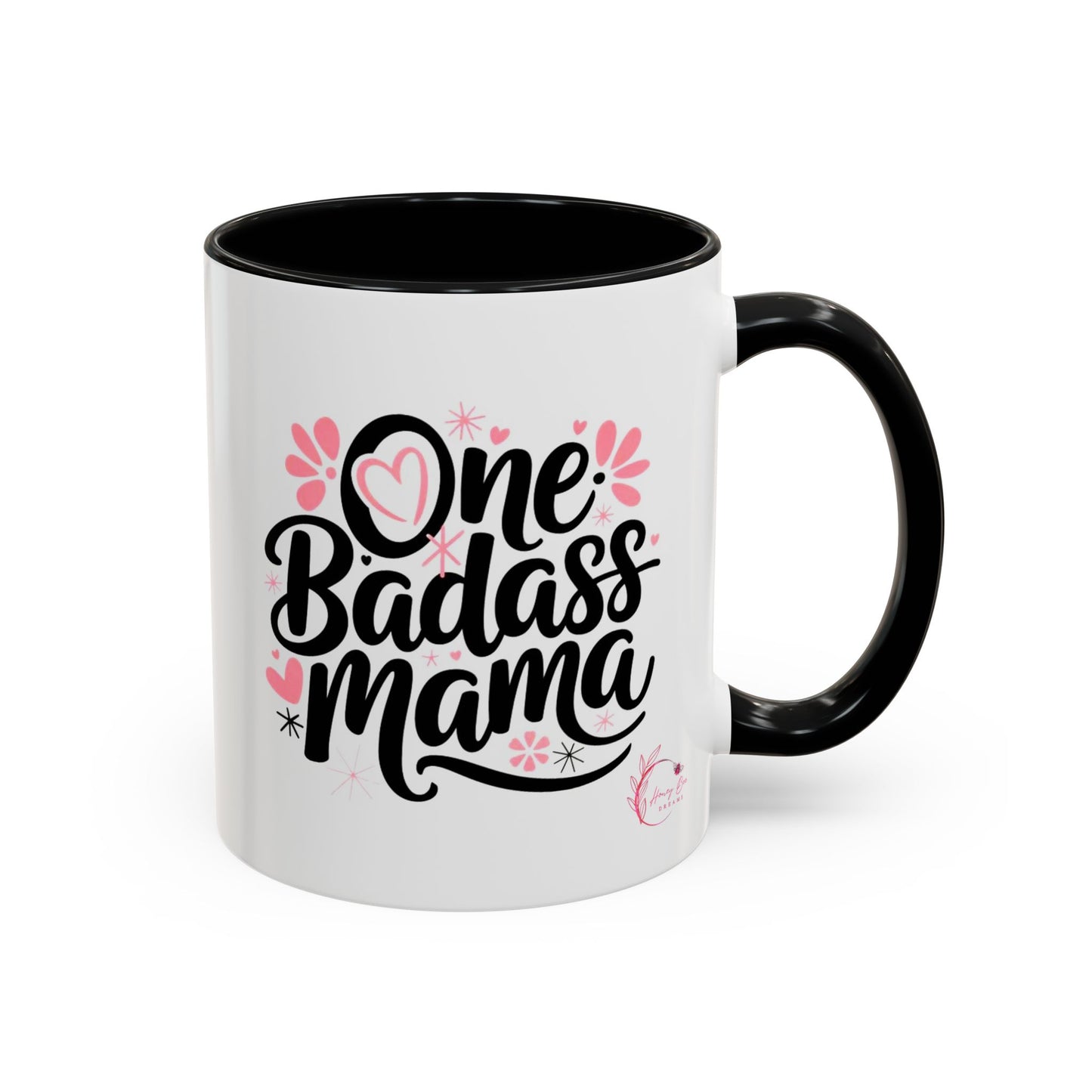 Mug - One Badass Mama Accent Coffee Mug - Perfect Gift for Moms