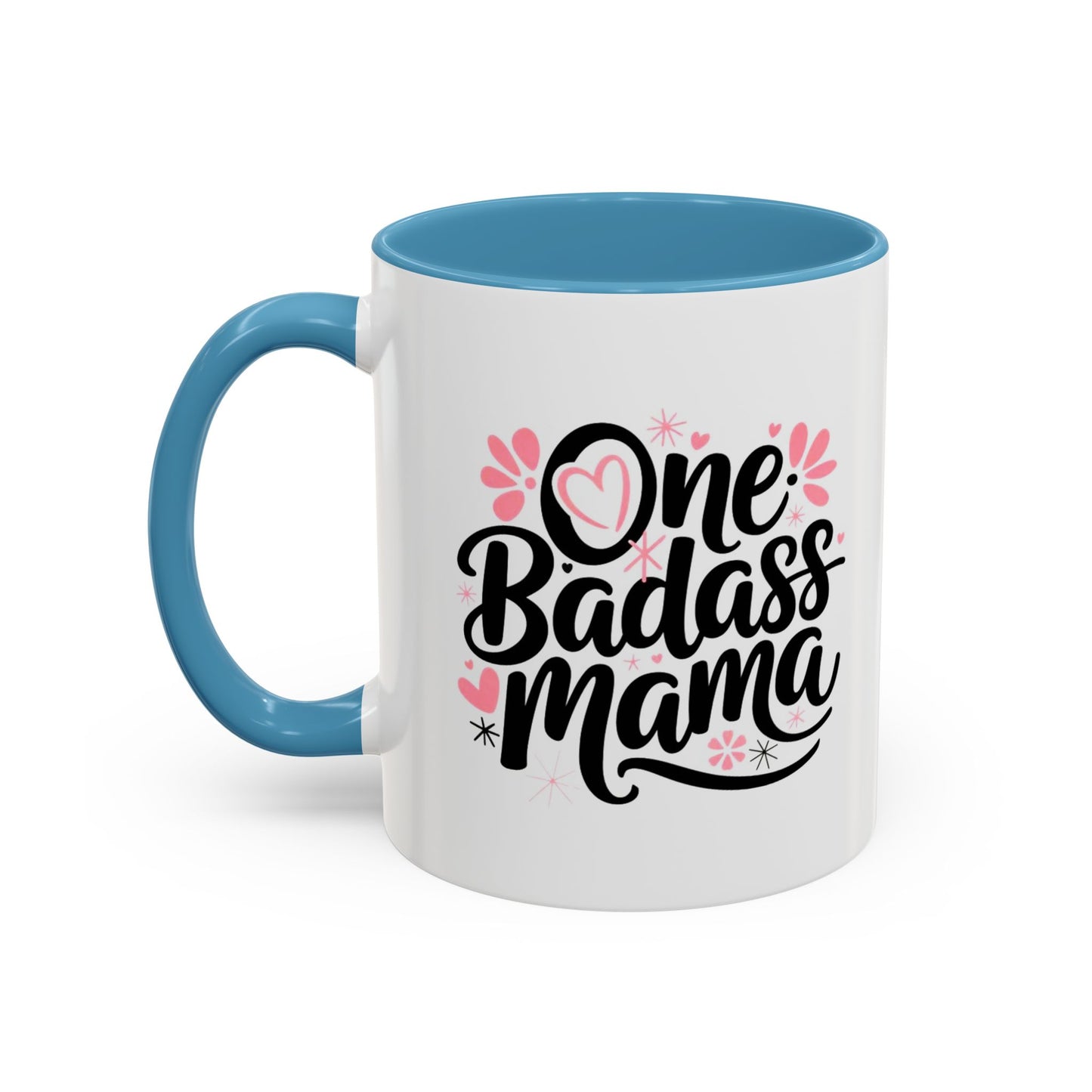 Mug - One Badass Mama Accent Coffee Mug - Perfect Gift for Moms