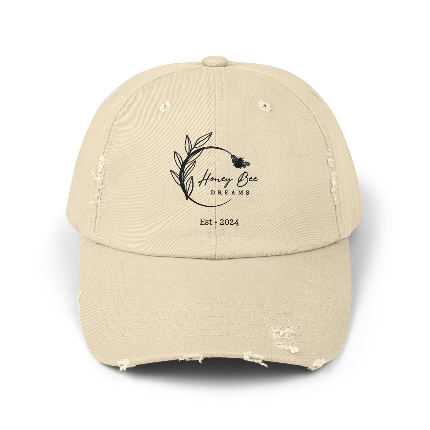 Distressed Cap - Honey Bee Dreams Logo Unisex
