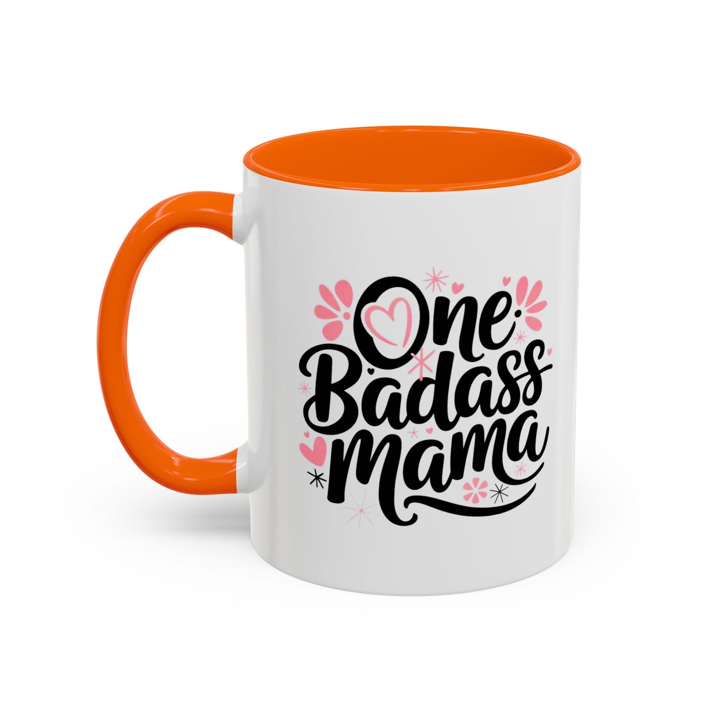 Mug - One Badass Mama Accent Coffee Mug - Perfect Gift for Moms