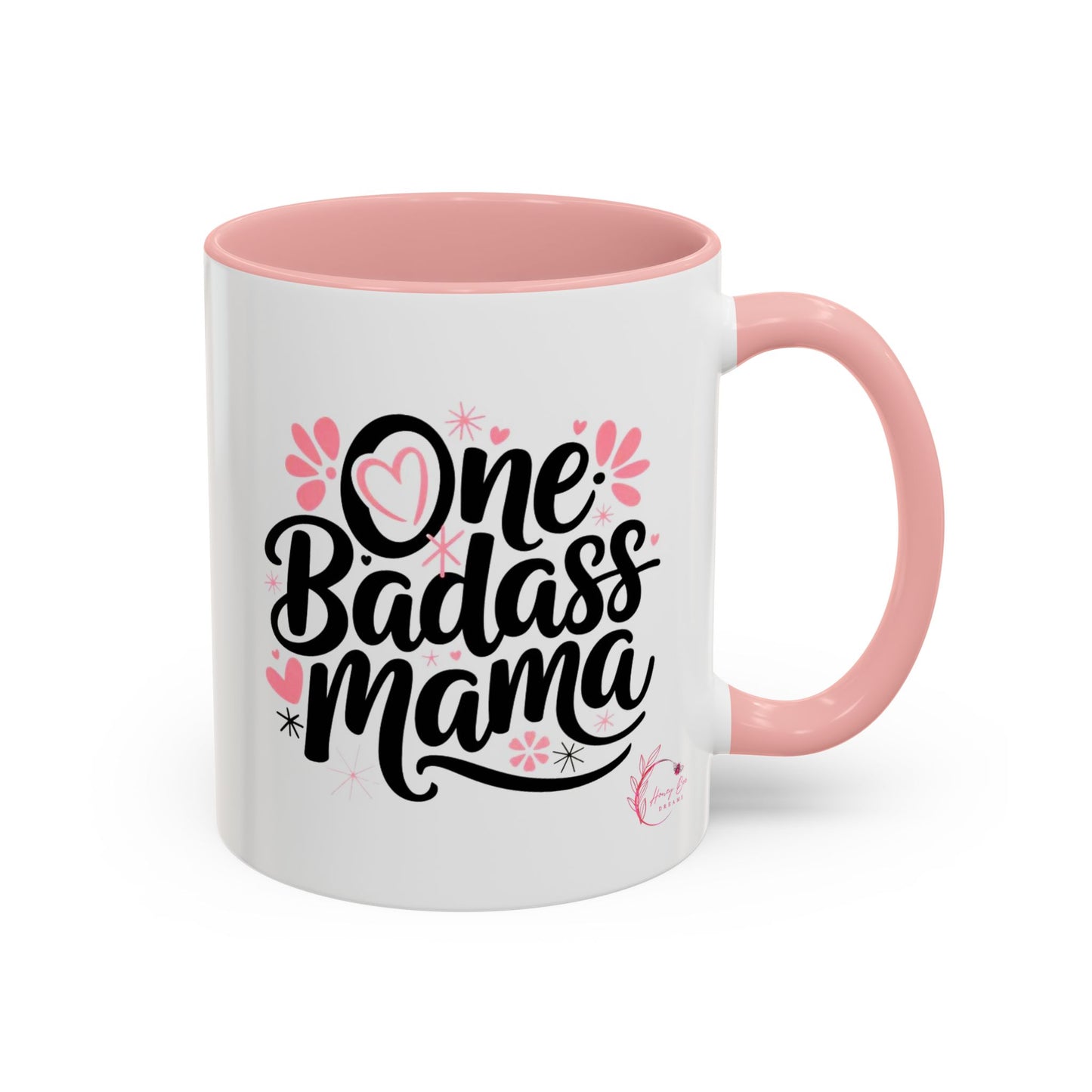 Mug - One Badass Mama Accent Coffee Mug - Perfect Gift for Moms