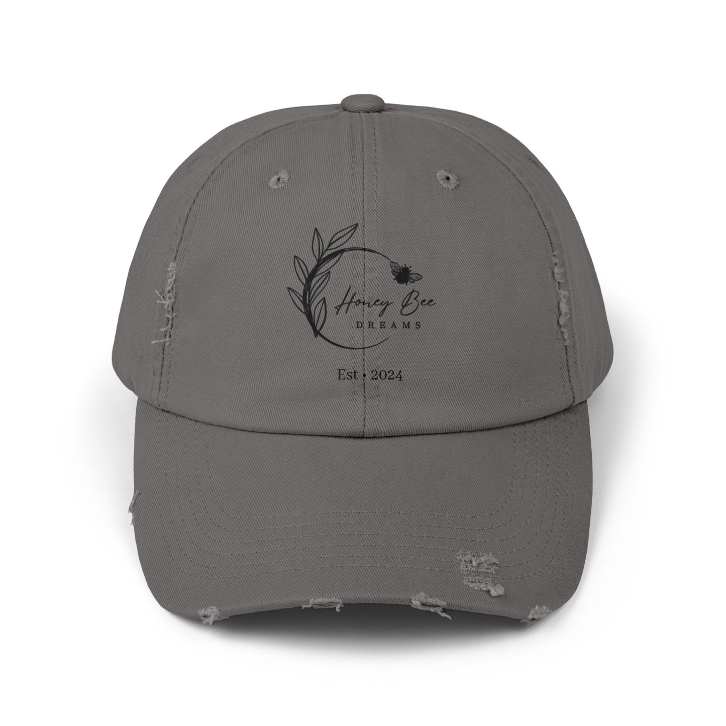 Distressed Cap - Honey Bee Dreams Logo Unisex