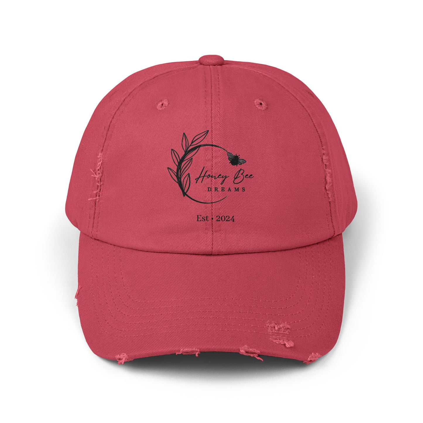 Distressed Cap - Honey Bee Dreams Logo Unisex
