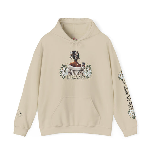Bit of a Mess Unisex Heavy Blend™ Hoodie - Cozy Floral Sweatshirt