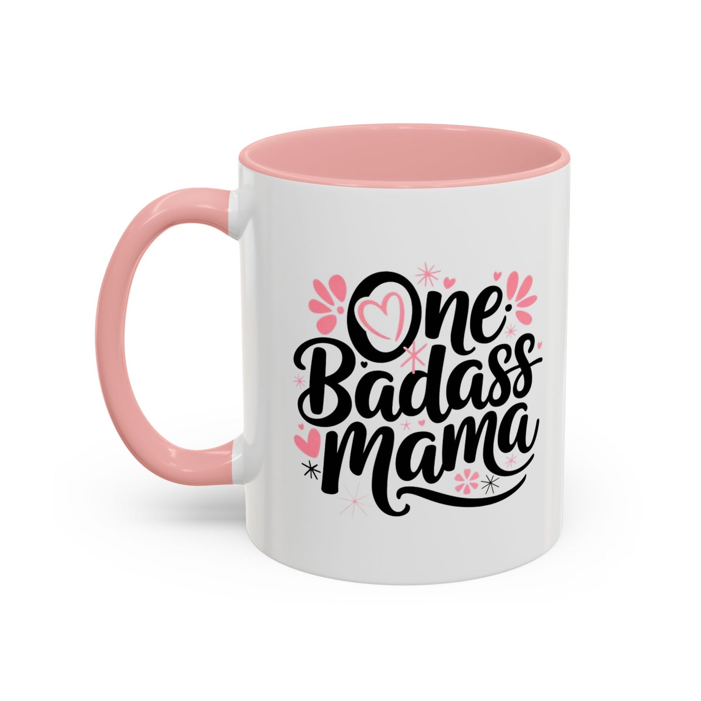 Mug - One Badass Mama Accent Coffee Mug - Perfect Gift for Moms